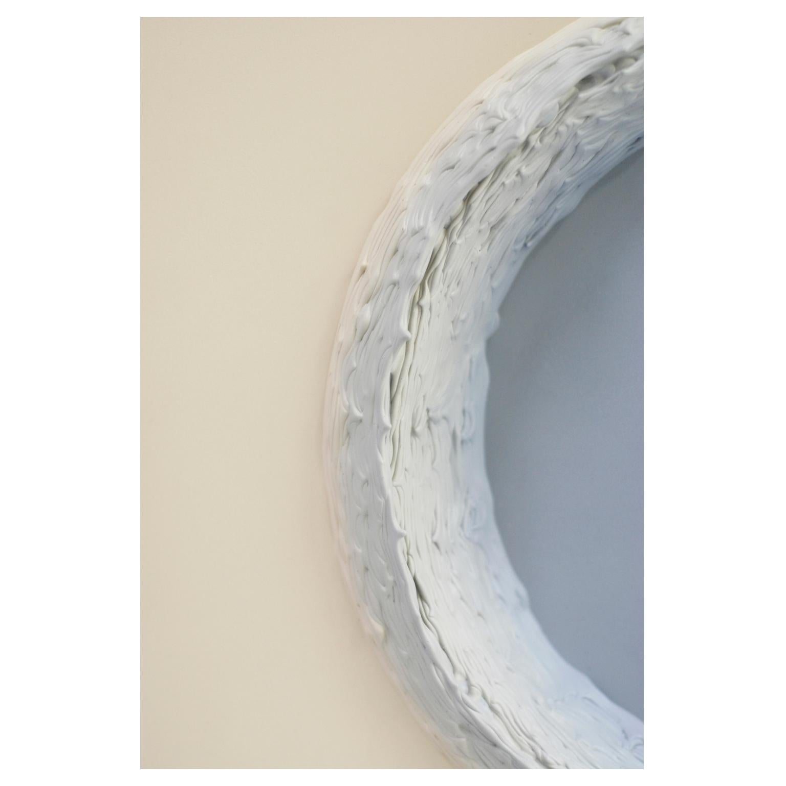 Contemporary Paintings Light Grey and Buff Titanium Circles by Chris & Jody Vingoe For Sale