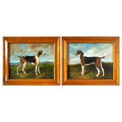 Paintings of a Pair of Gun Dogs, Richard Dodd Widdas, 1826-1885