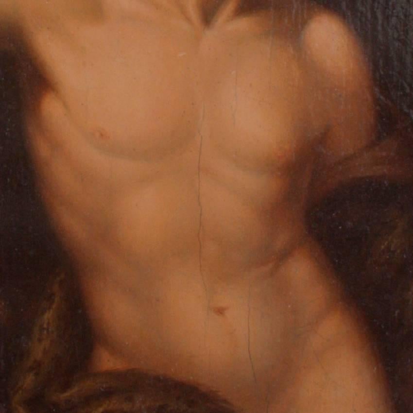 European Painting of John the Baptist, Nazarene, 19th Century