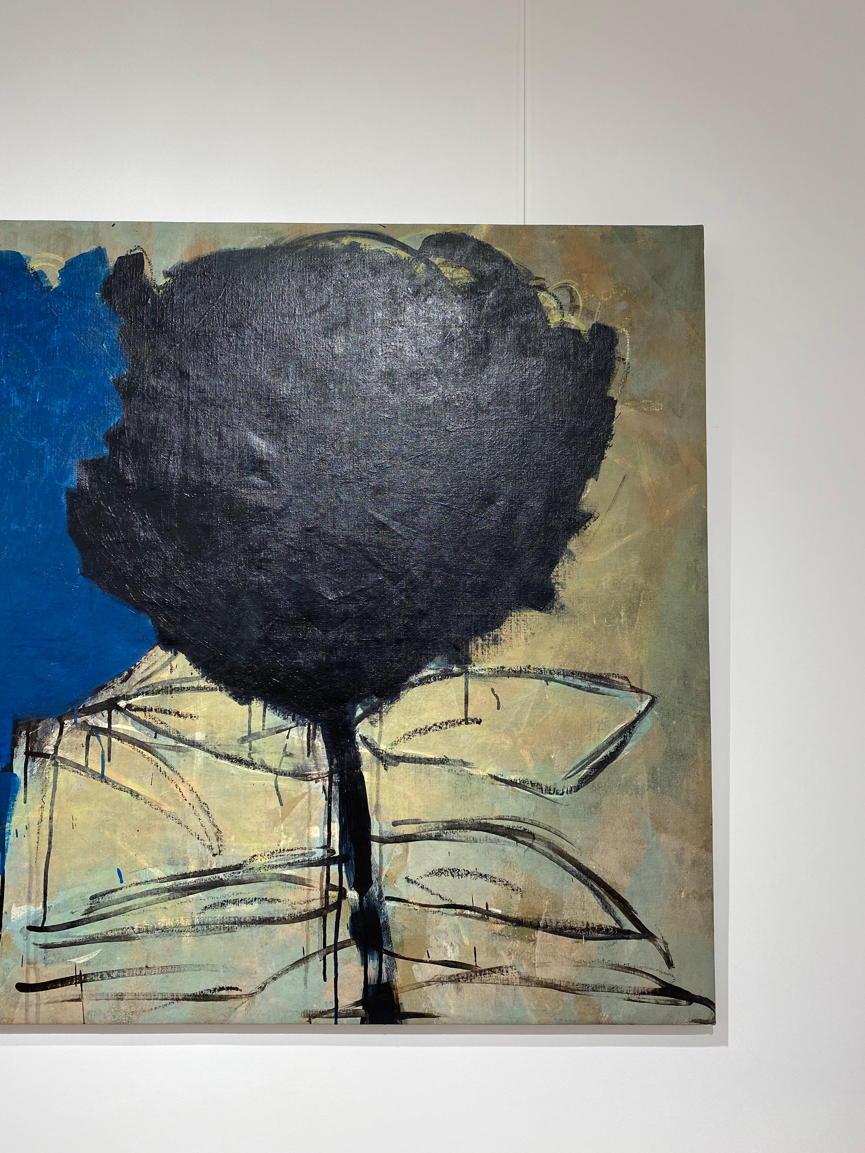 Hand-Painted Untitled by Rita Alaoui For Sale