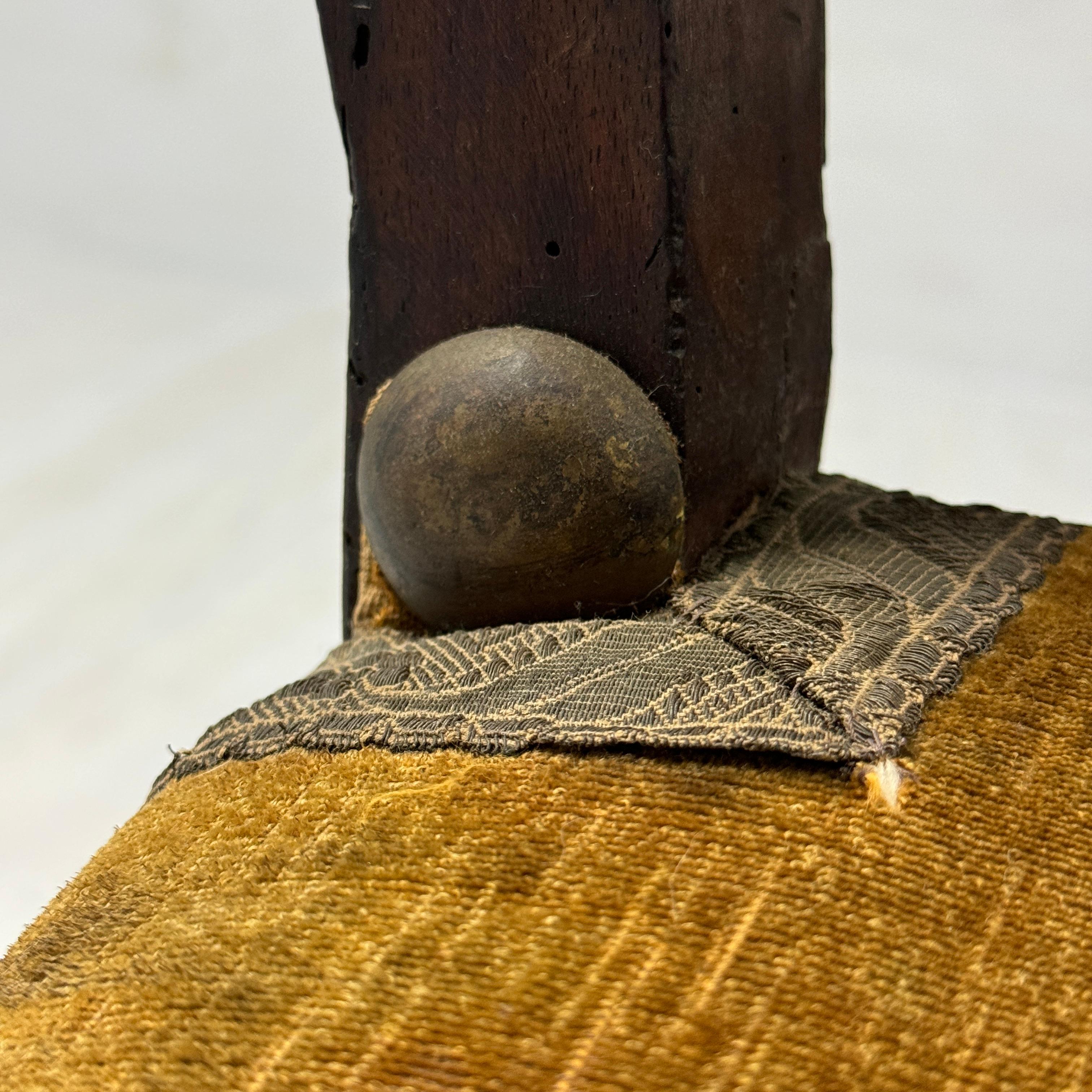Pair, 17th Century Spanish Armchairs, Hardwood, Velvet, Gilding 10