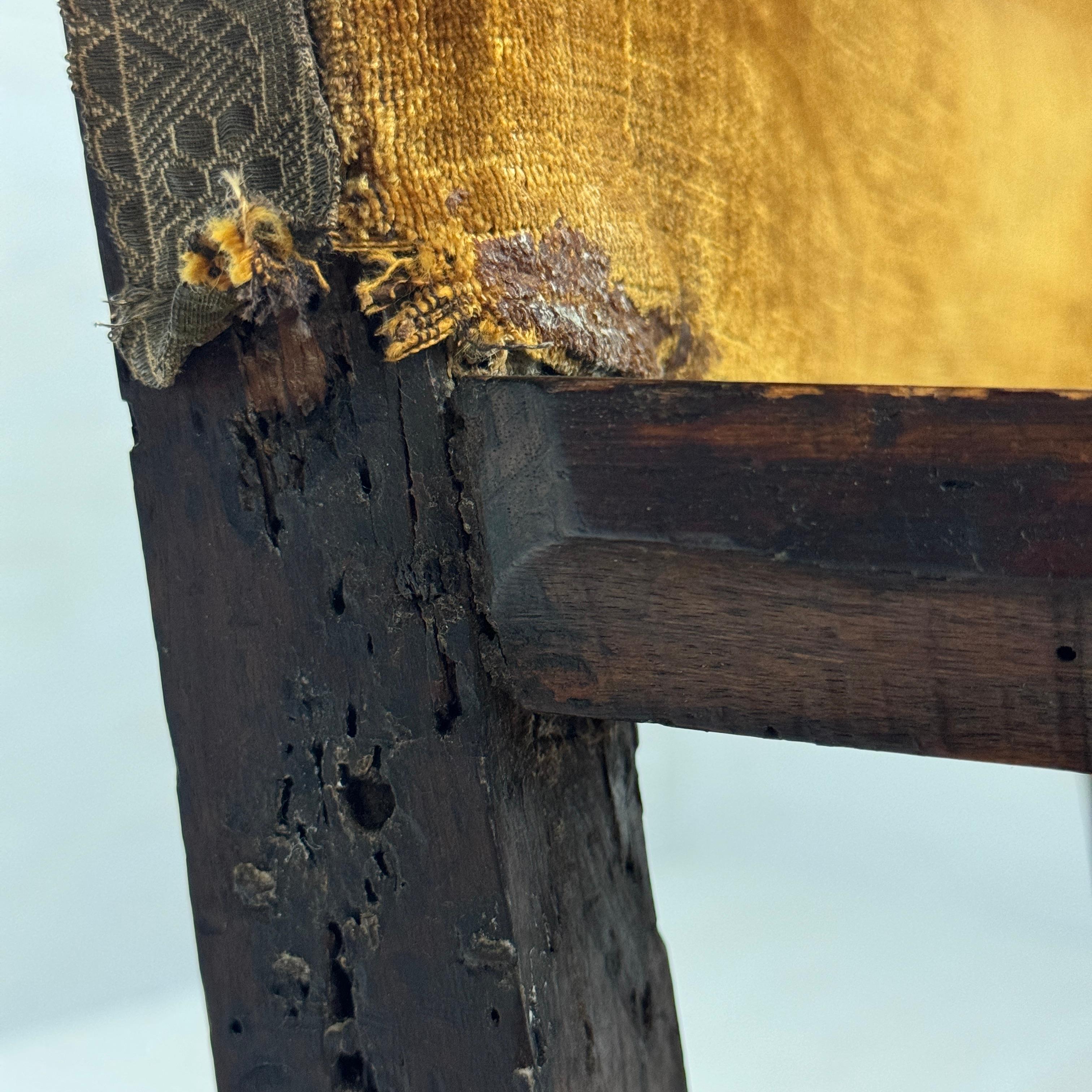 Pair, 17th Century Spanish Armchairs, Hardwood, Velvet, Gilding 11