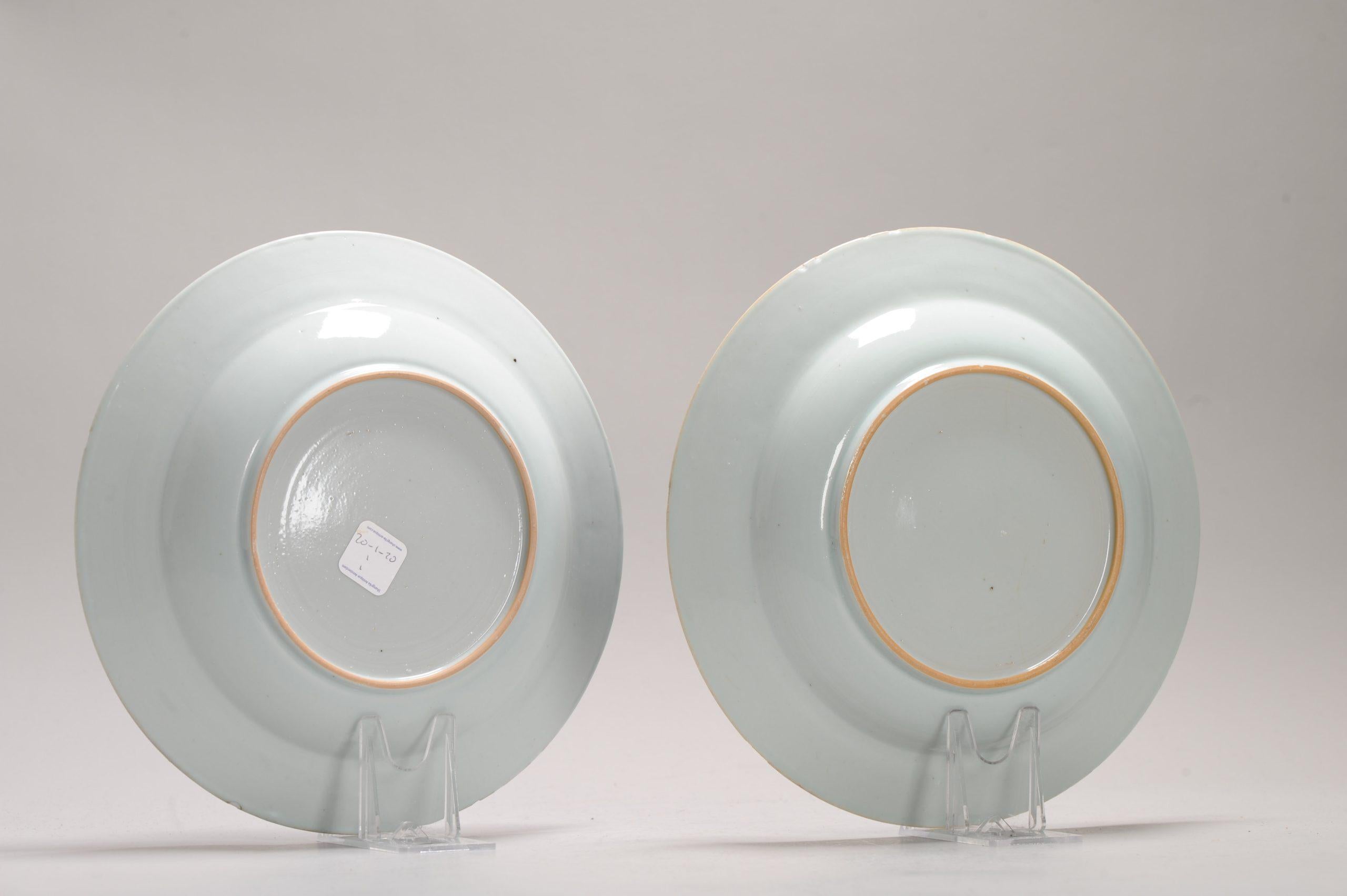 Qing Pair 18C Antique Chinese Porcelain Kangxi/Yongzheng Blue White Flowers For Sale
