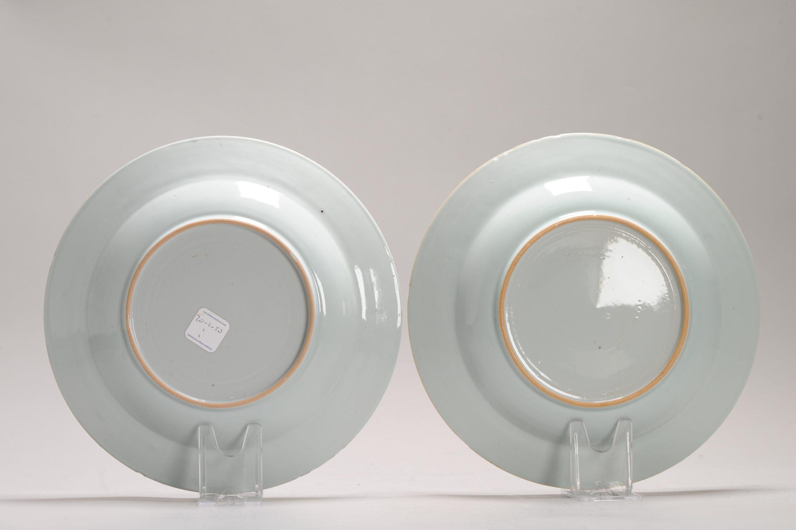 18th Century and Earlier Pair 18C Antique Chinese Porcelain Kangxi/Yongzheng Blue White Flowers For Sale