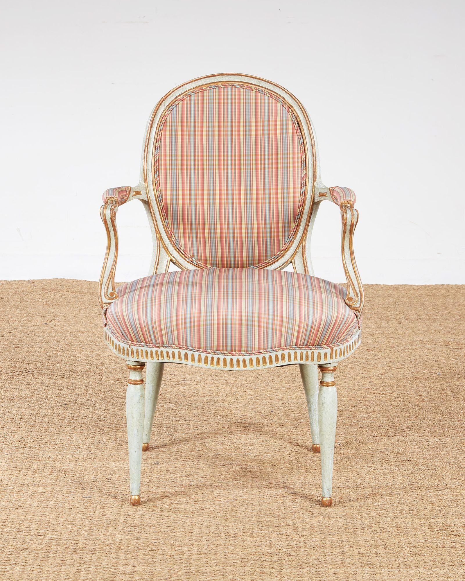 George III Pair 18th c. English Armchairs en vente