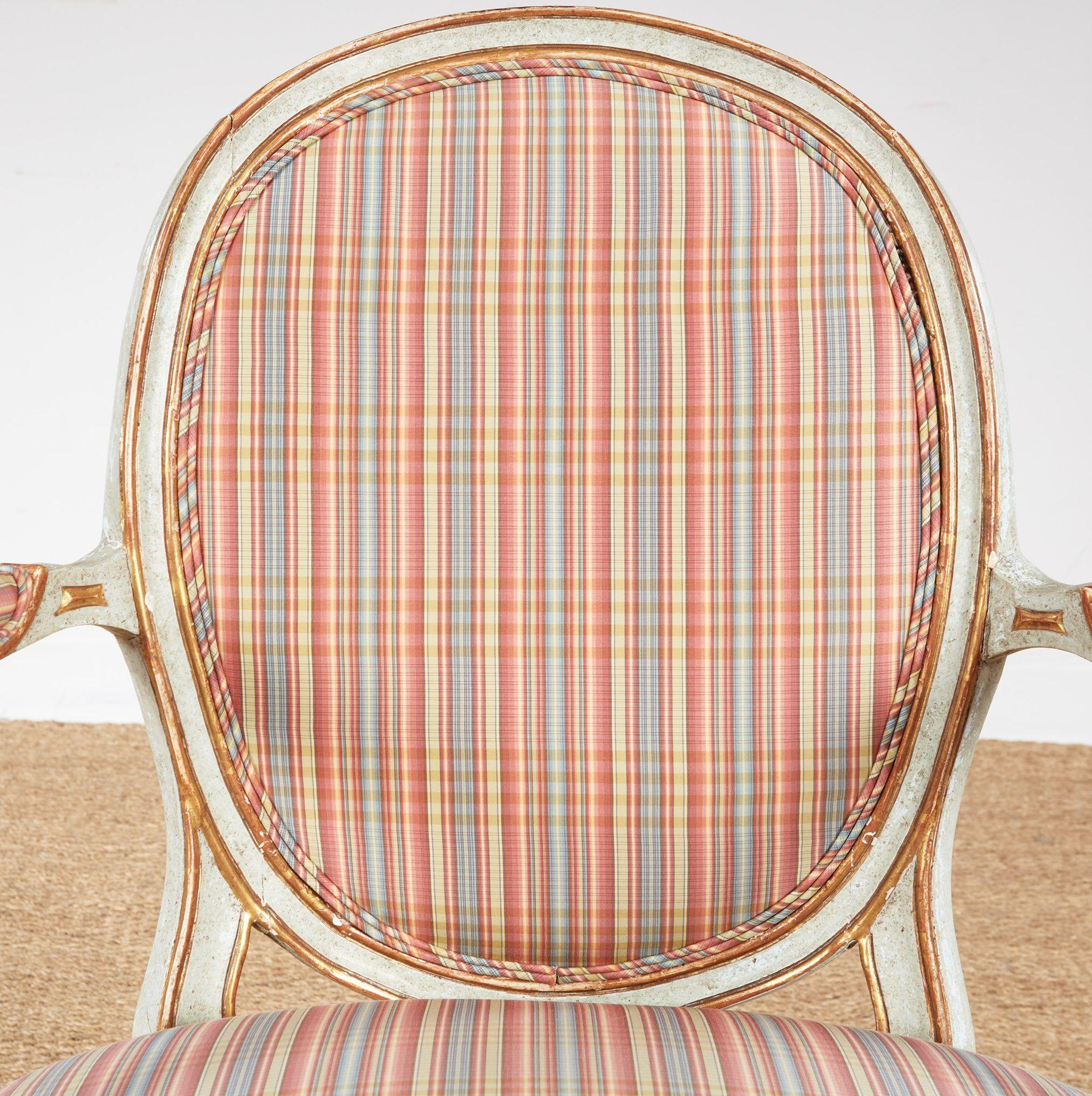 Doré Pair 18th c. English Armchairs en vente