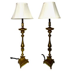 Pair 18th Century Bronze Floor Lamps
