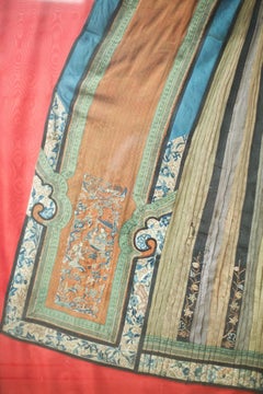 Pair 18th Century Chinese Silk Ceremonial Dresses