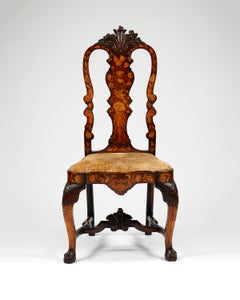 Pair of 18th Century Dutch Marquetry Chairs