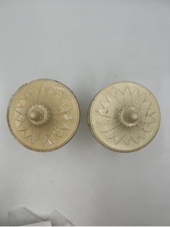 Pair, 18th Century English Creamware Pierced & Covered Potpourri Urns