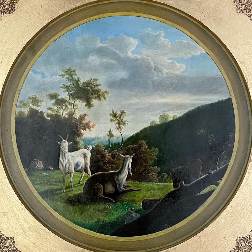 Paar gerahmte Ölgemälde des 18. Jahrhunderts von P. J. Boquet im Angebot 5