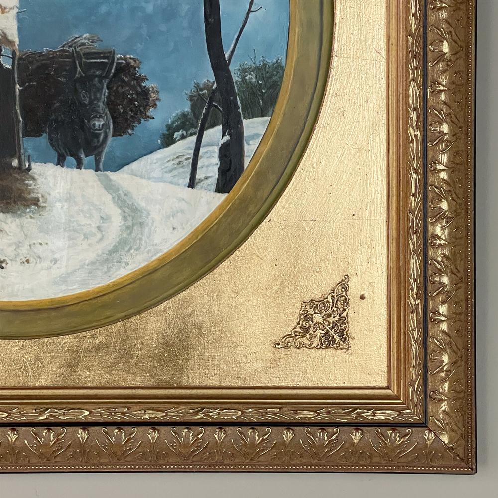 Paar gerahmte Ölgemälde des 18. Jahrhunderts von P. J. Boquet (Leinwand) im Angebot