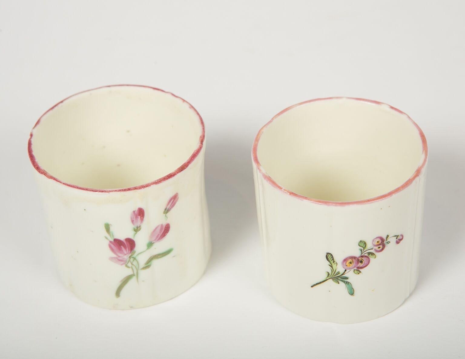 Pair Mennecy 18th Century French Porcelain Pots Made Circa 1750 3