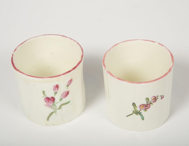 Pair of 18th Century French Porcelain Pots by Mennecy Made circa 1750 For Sale 4