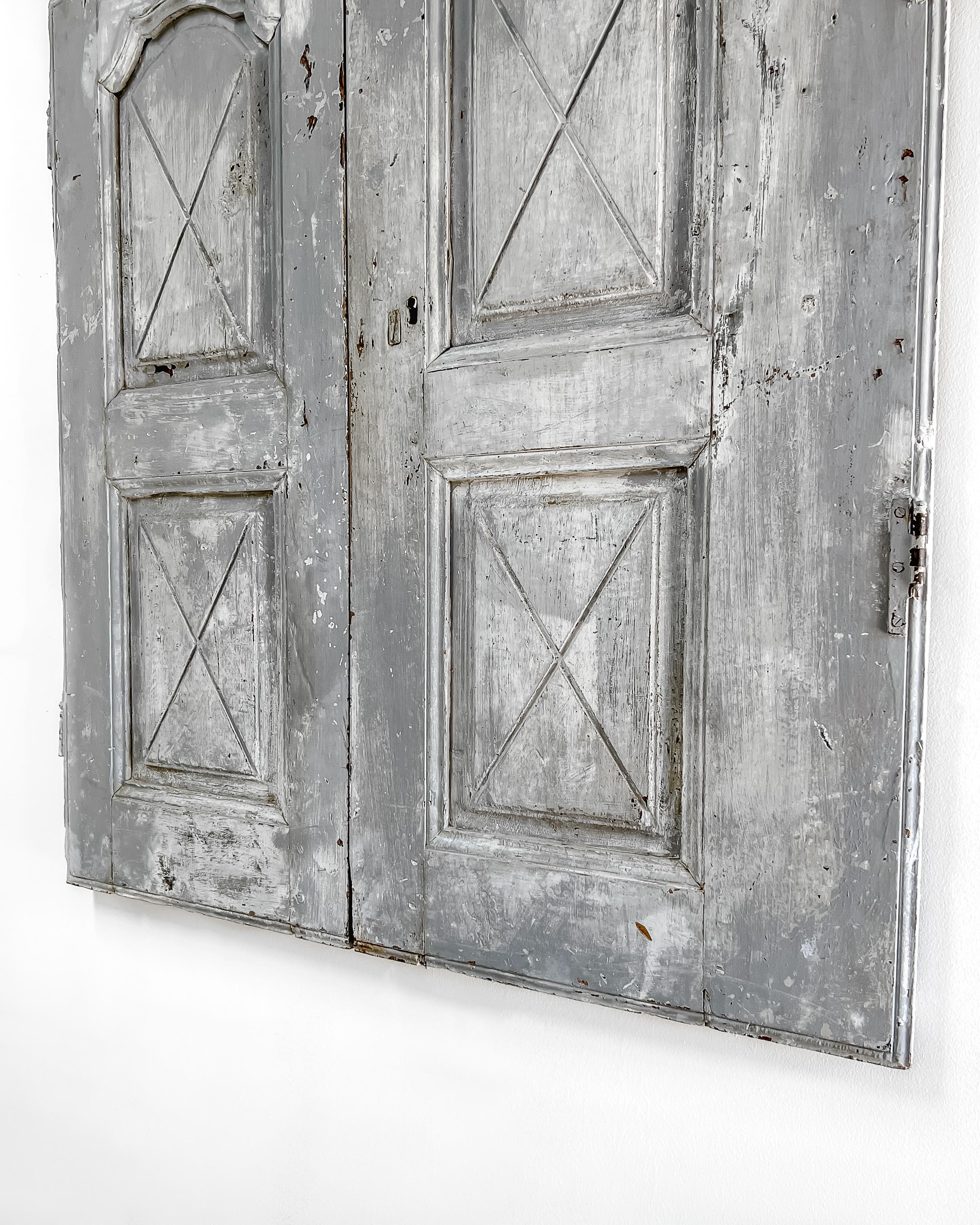 Pair 18th Century French Provincial Cupboard Doors For Sale 6