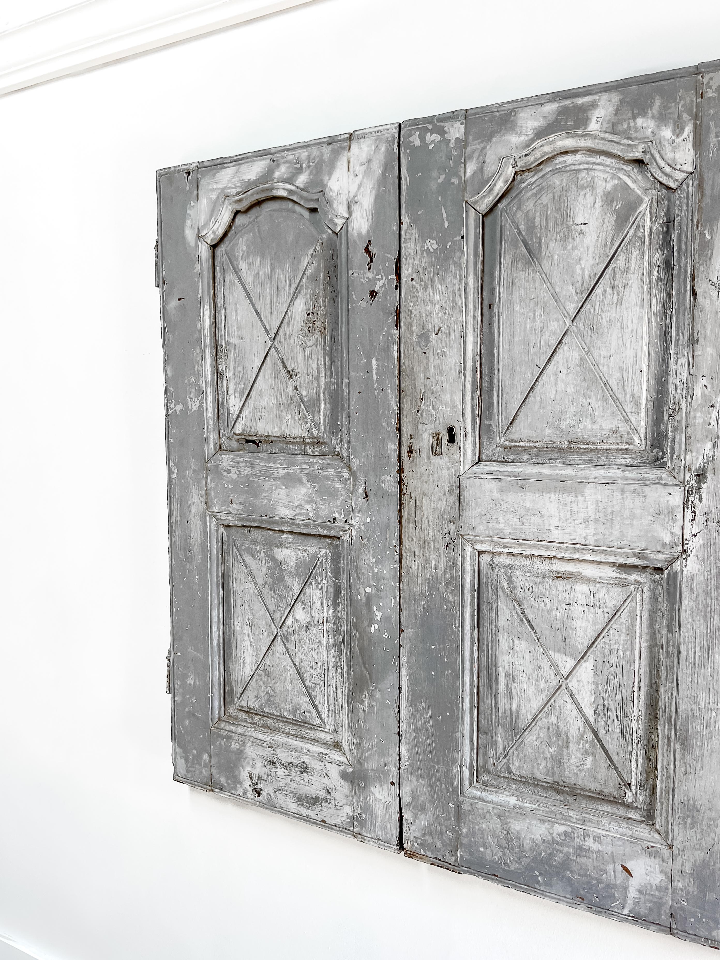 Pair 18th Century French Provincial Cupboard Doors For Sale 3