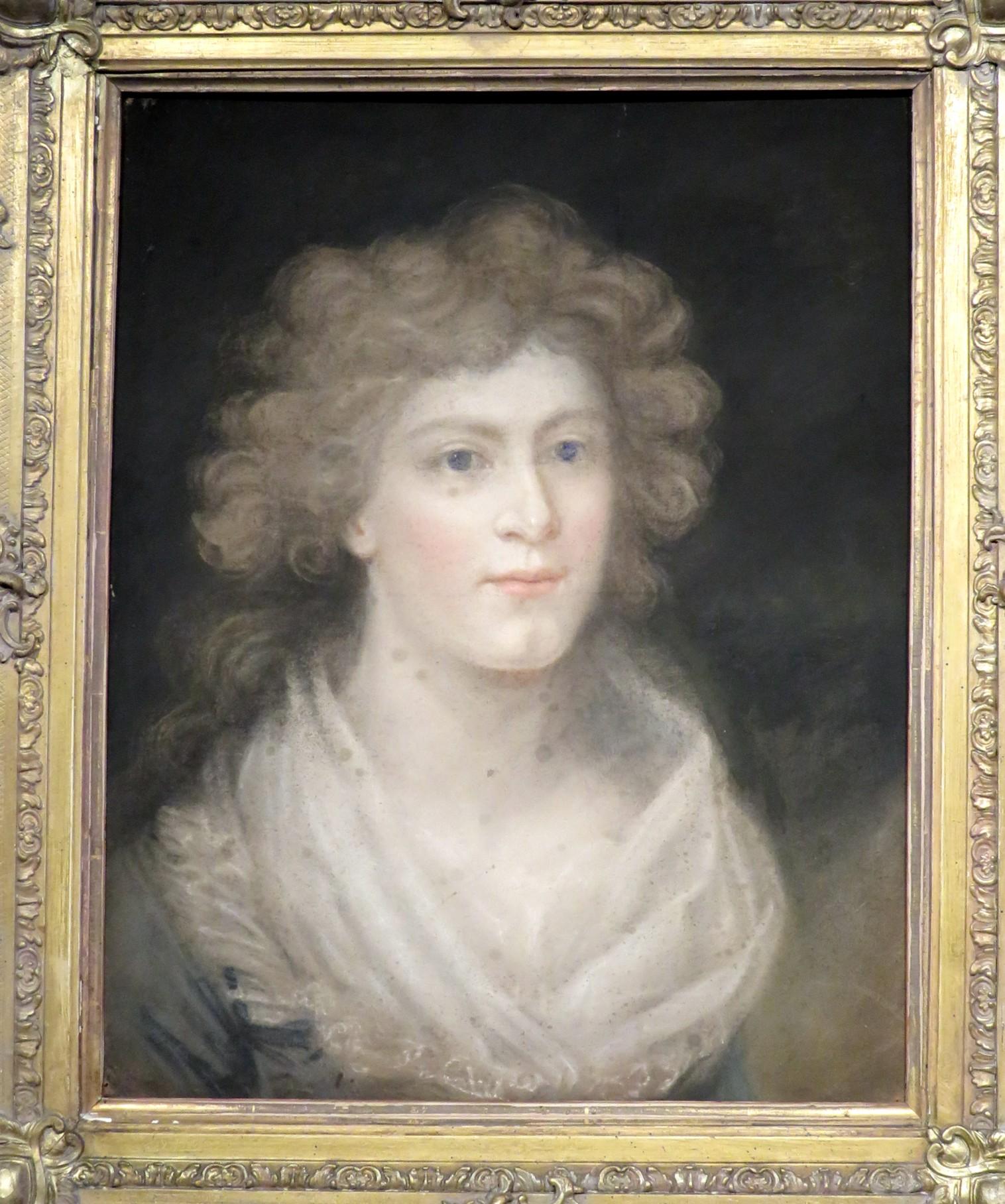 Gesso Pair 18th Century Irish Georgian Portraits in Original Giltwood Frames  For Sale