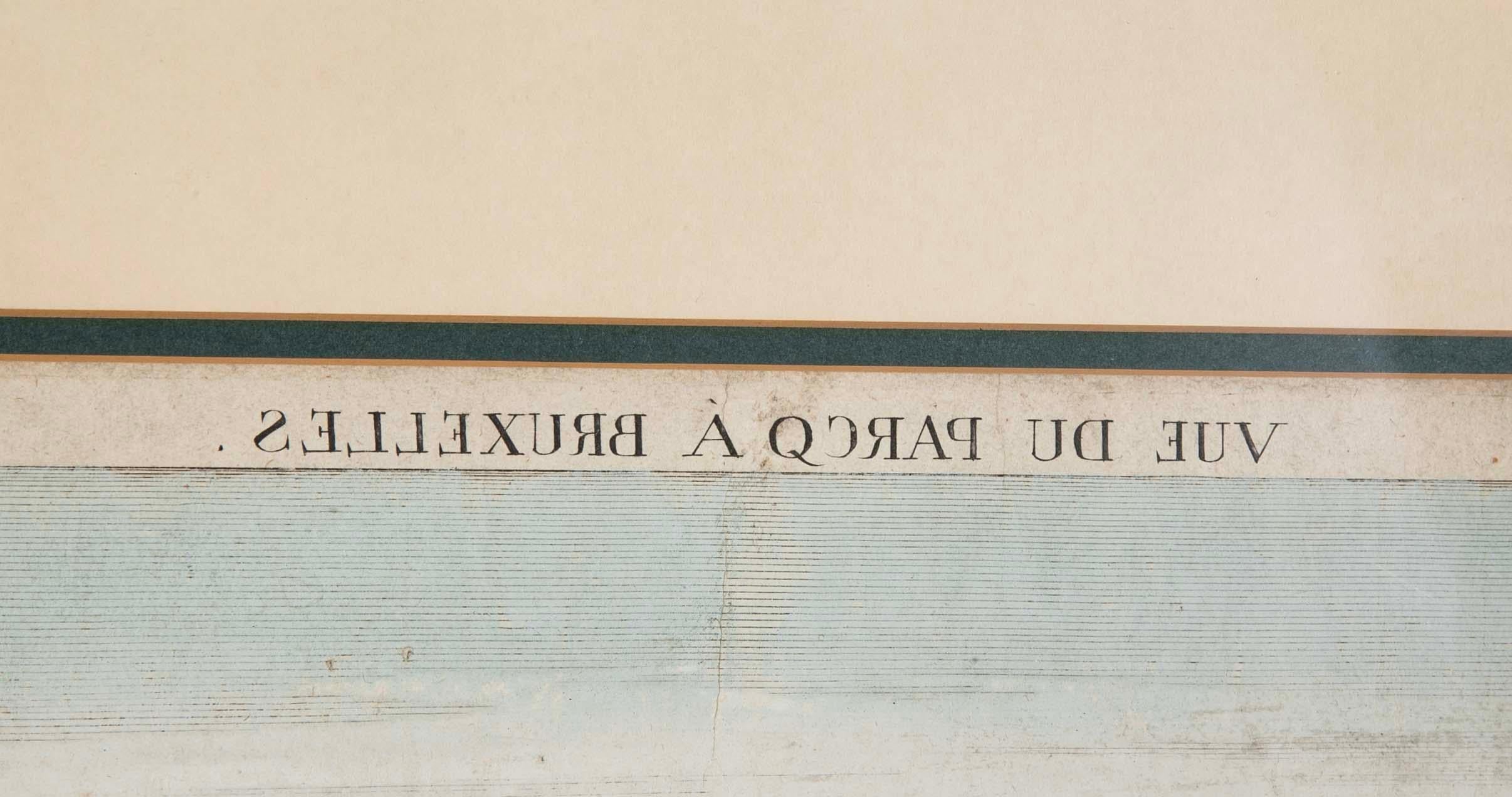 Paar handkolorierte Gravuren von Brüssel aus dem 18. Jahrhundert von Frederic Leizel im Angebot 2