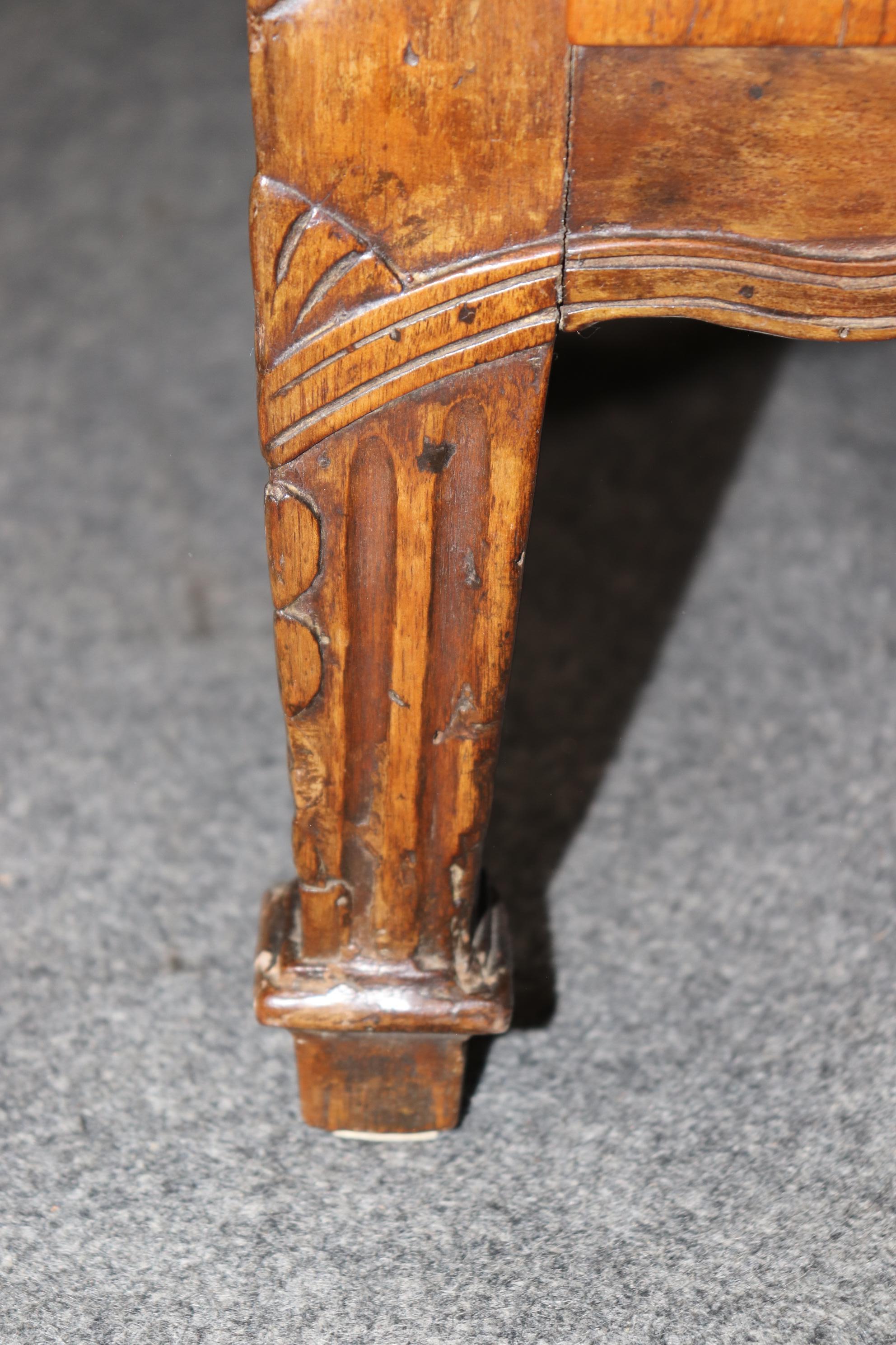 Pair 18th Century Italian 4 drawer Nightstands Side Cabinets in Olivewood 6