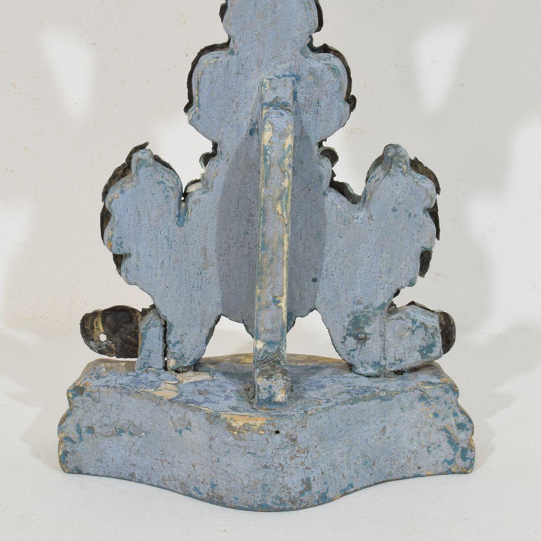 Coppia di reliquiari barocchi italiani del XVIII secolo in argento su legno in vendita 9