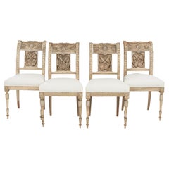 Set of Four 18th Century Neoclassical Gustavian Chairs