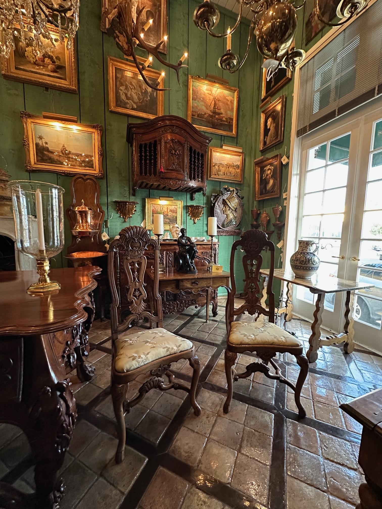 Pair 18th Century Portuguese Colonial Carved Palisander Side Chairs Rococo LA CA For Sale 10