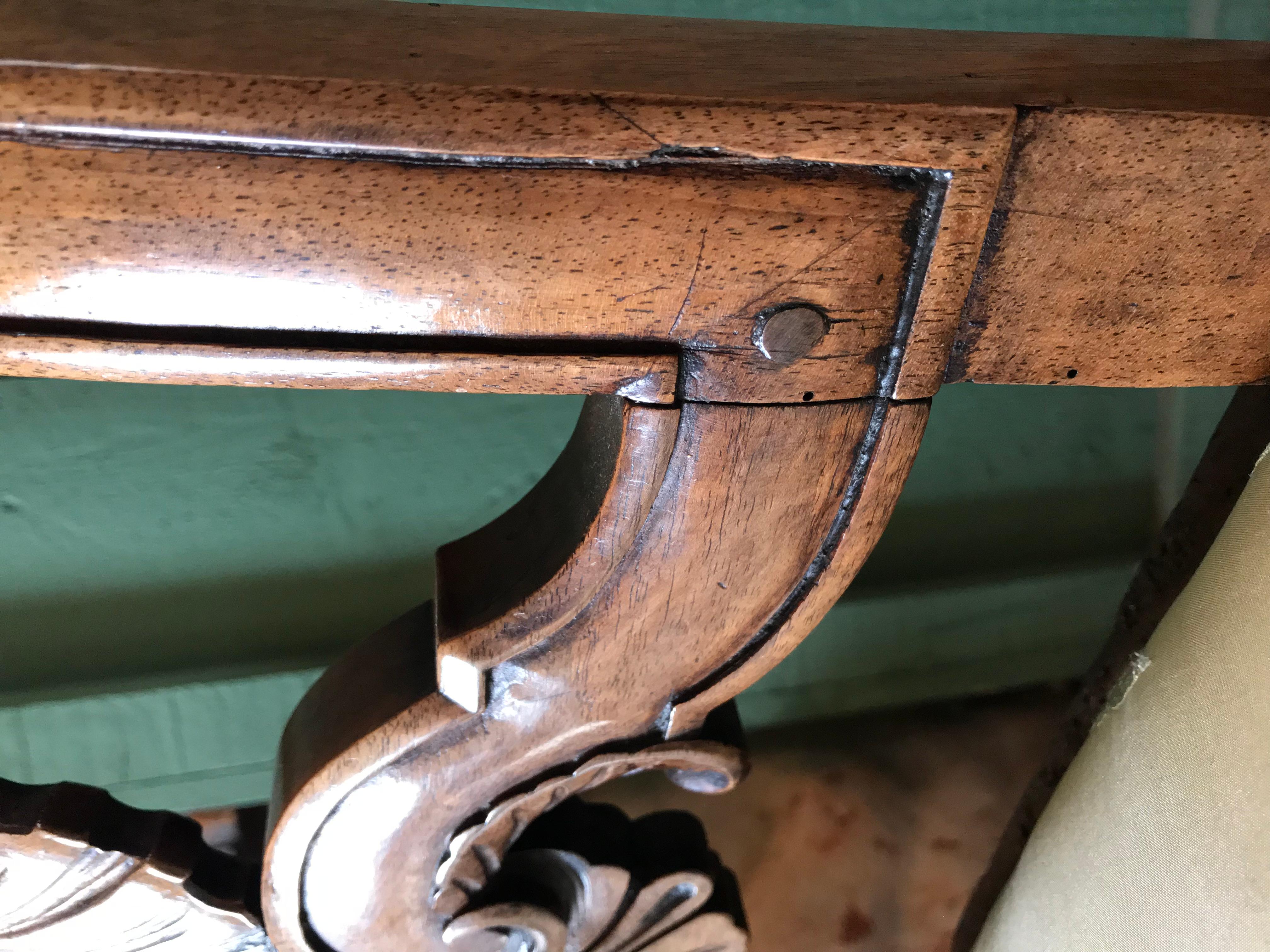 Pair 18th Century Portuguese Colonial Carved Palisander Side Chairs Rococo LA CA For Sale 14