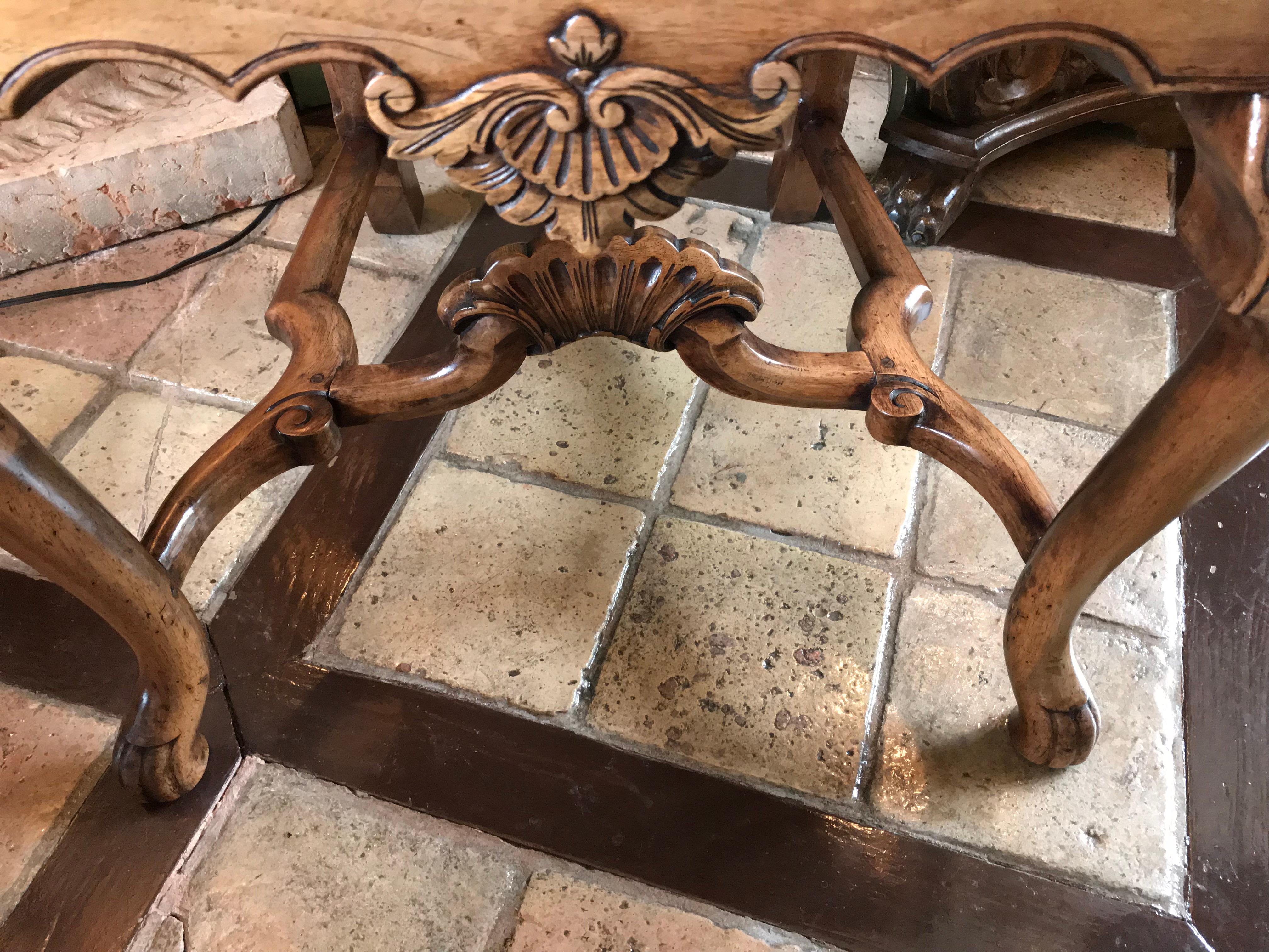 Pair 18th Century Portuguese Colonial Carved Palisander Side Chairs Rococo LA CA For Sale 15