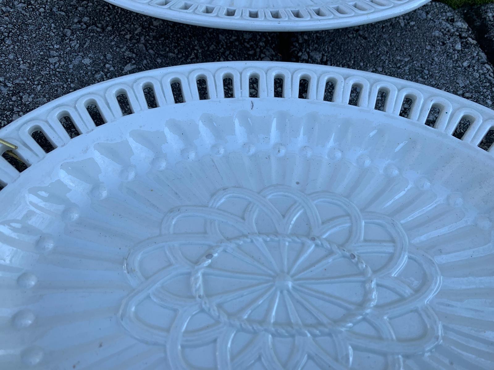 Pelle De Service Ancienne – Faïence Anglaise Creamware – XIXe – Style Leeds/Wedgwood – Reticulate