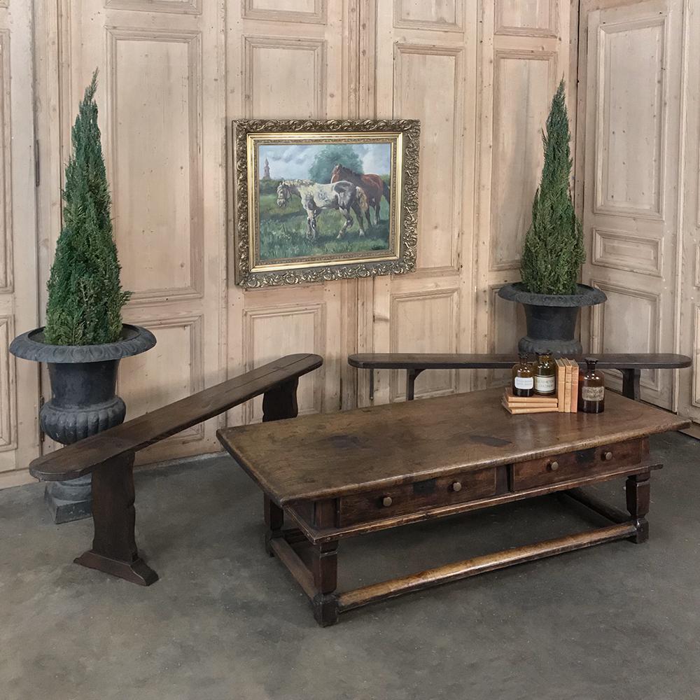 French Pair 18th Century Rustic Benches