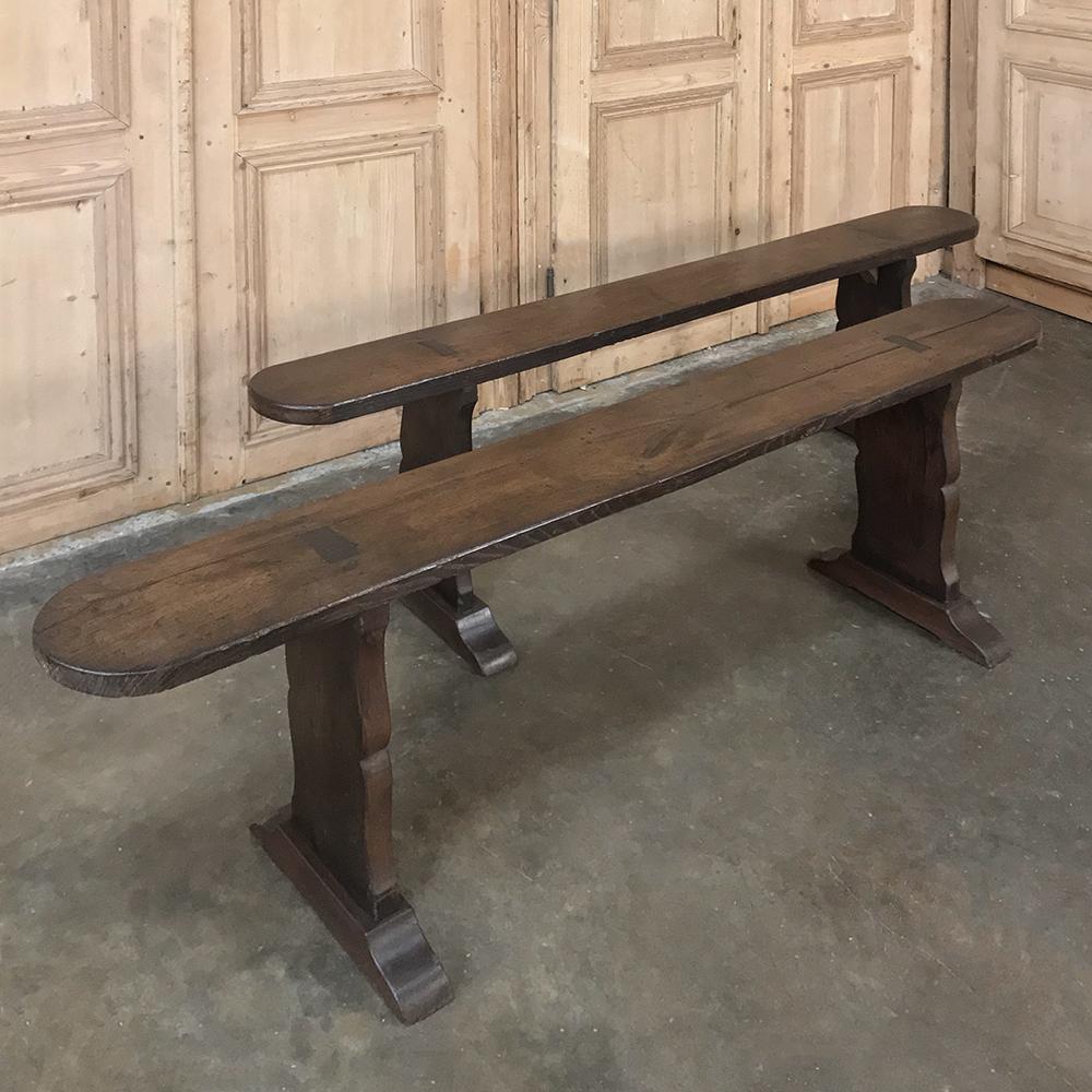 Hand-Crafted Pair 18th Century Rustic Benches