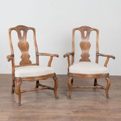 Paar, 18. Jahrhundert Schwedische Barocksessel