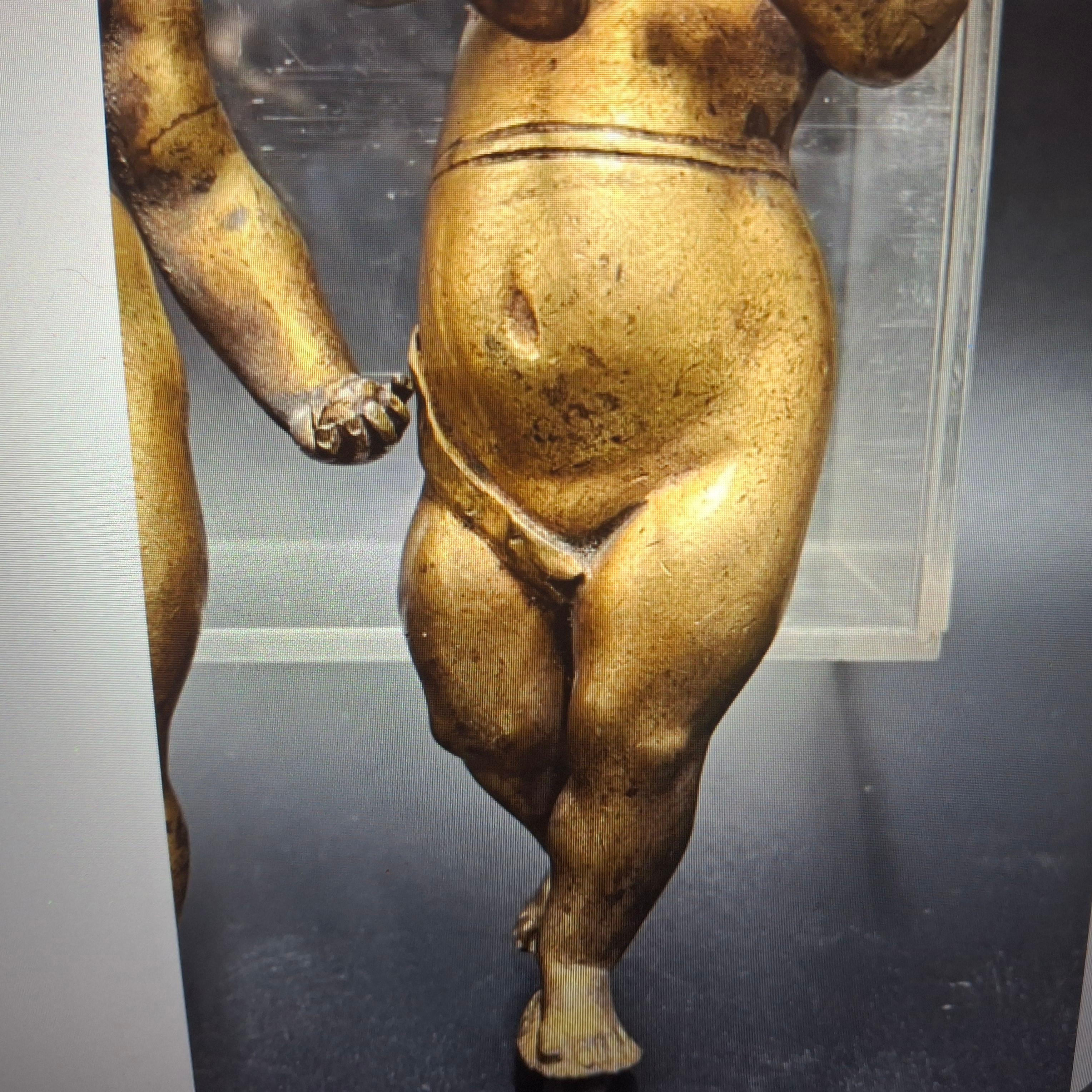 Pair 18thc French Antique Gilt Bronze Full Figural Cherub/ Putti Sculptures in vendita 6
