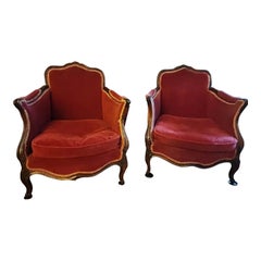 Coppia di bergère francesi del XVIII secolo firmate da Antoine Leonard Couturier, provenienti da Christie's