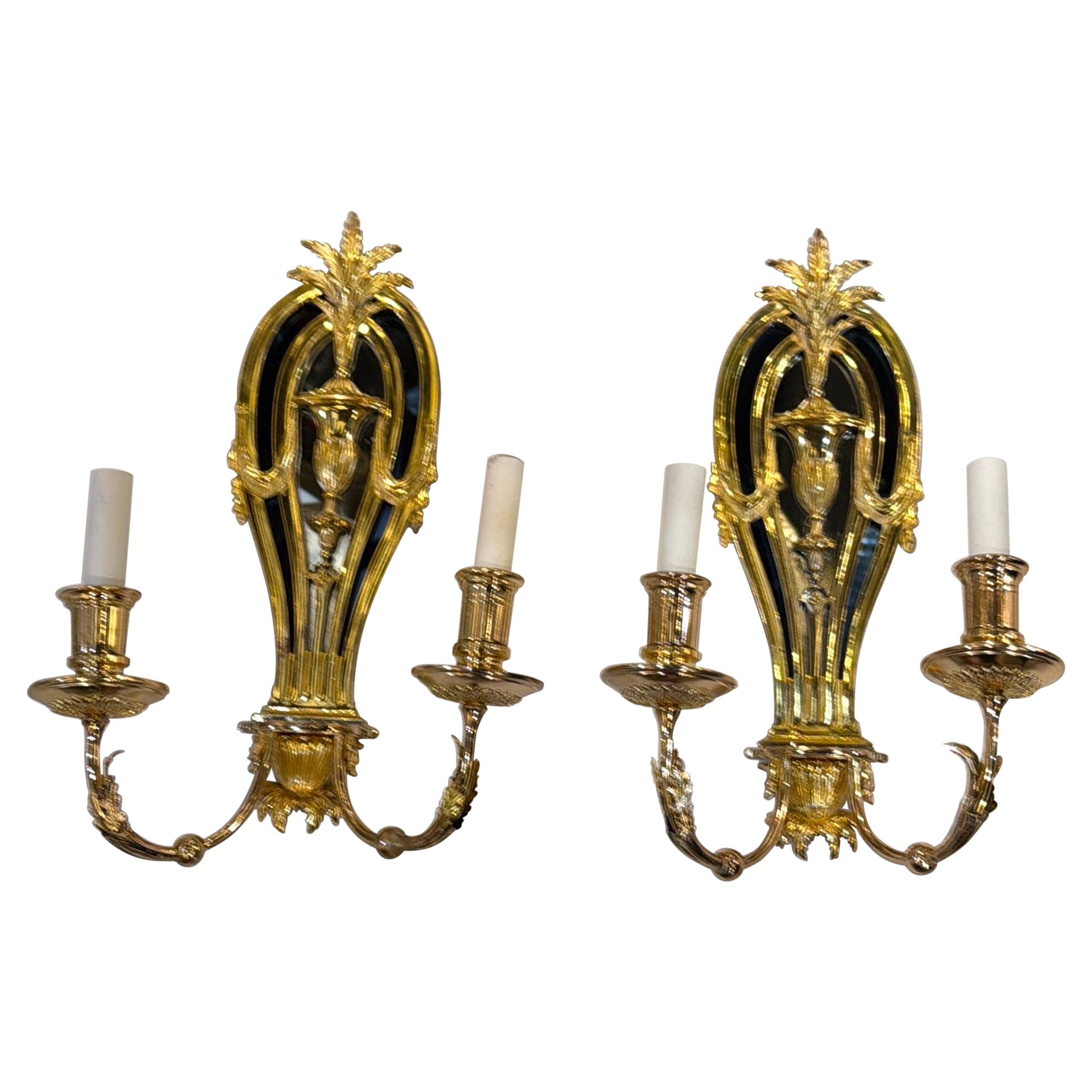 Pair 1920
s Caldwell  gilt bronze sconces