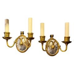 1920’s Caldwell Bronze and Cut Glass Sconces