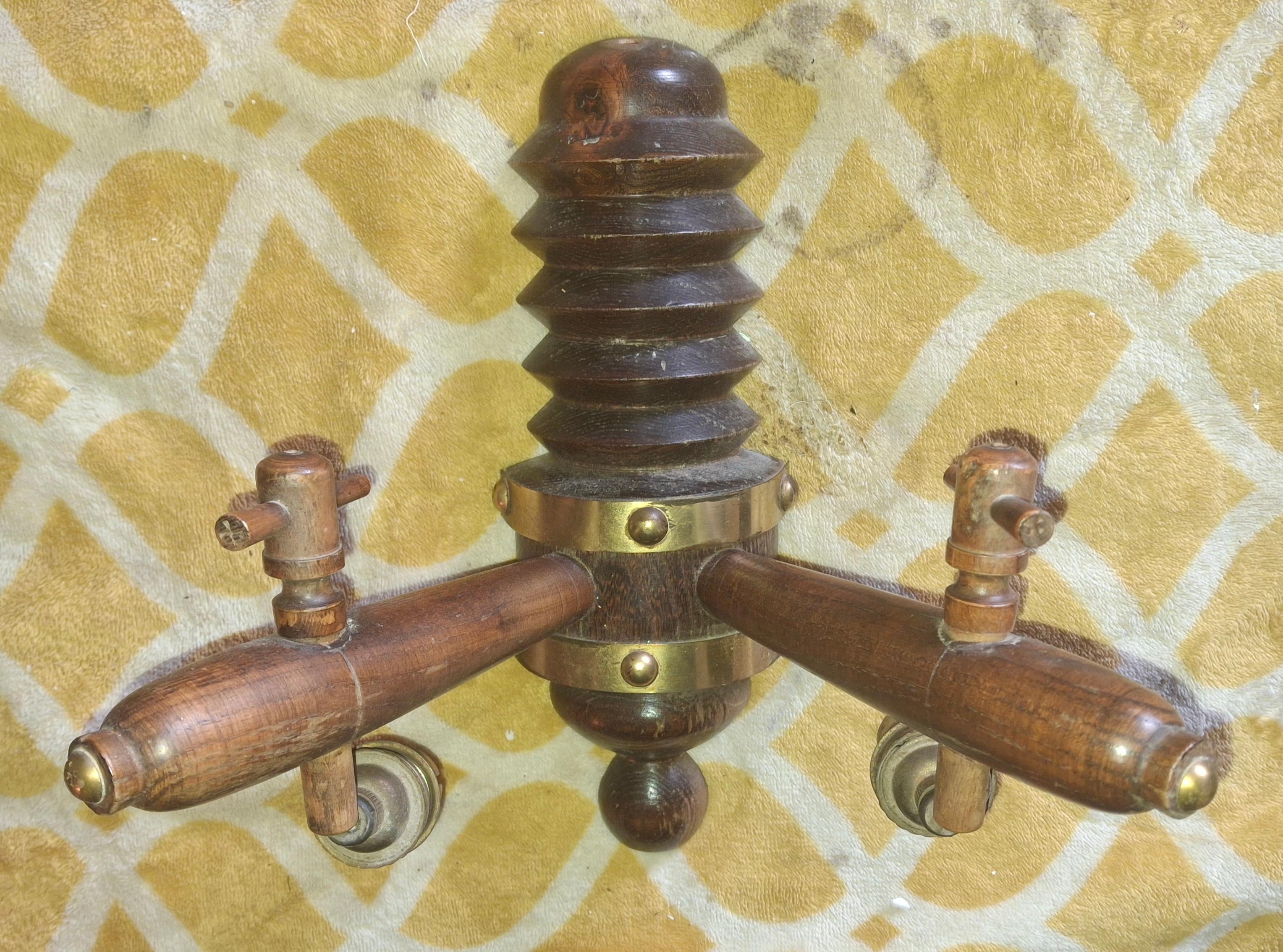 Pair 1930's French Art Deco Carved Wood Designer Wall Sconces by Charles Dudouyt For Sale 7