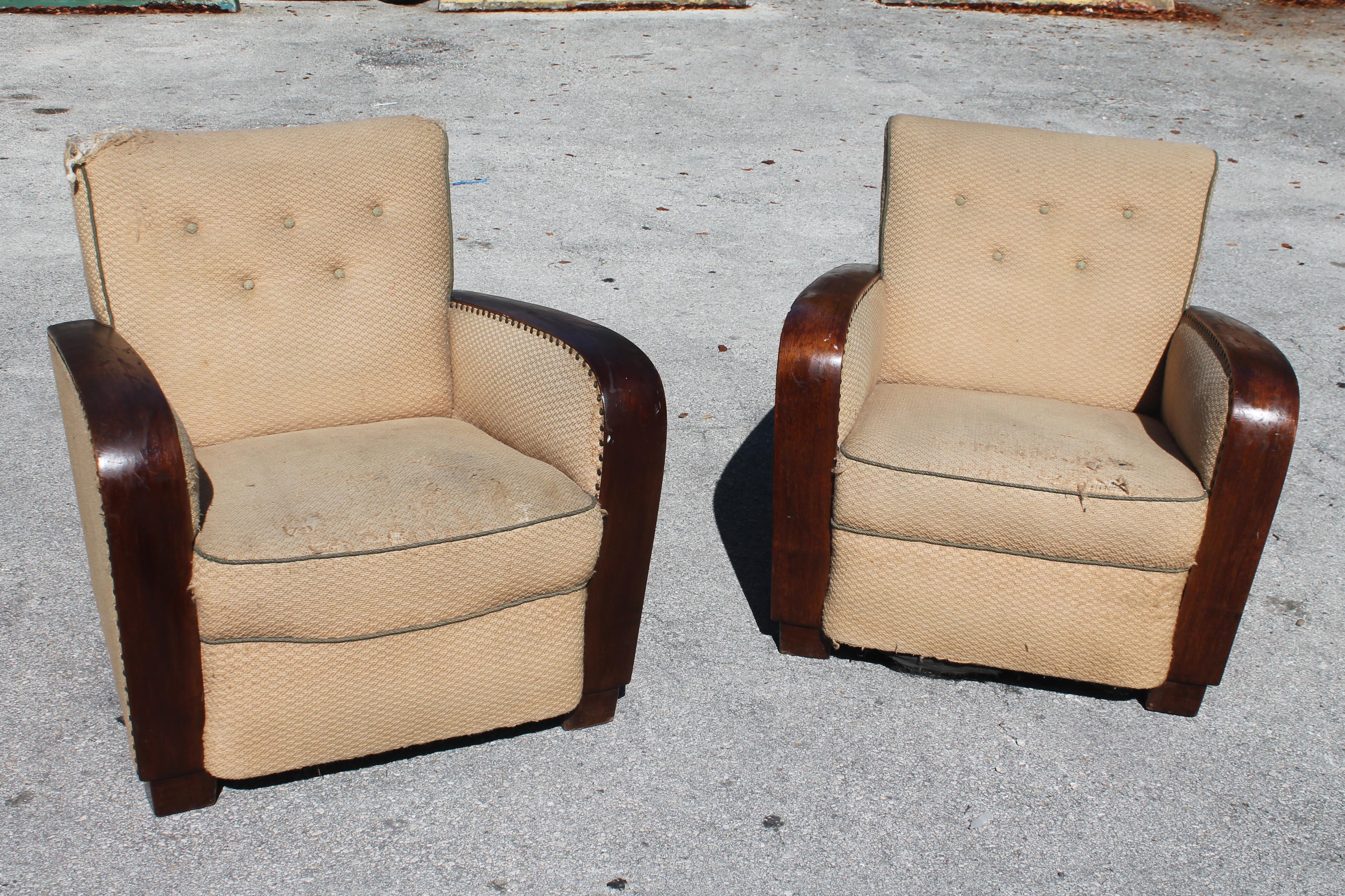 Pair 1930's French Art Deco Classic 