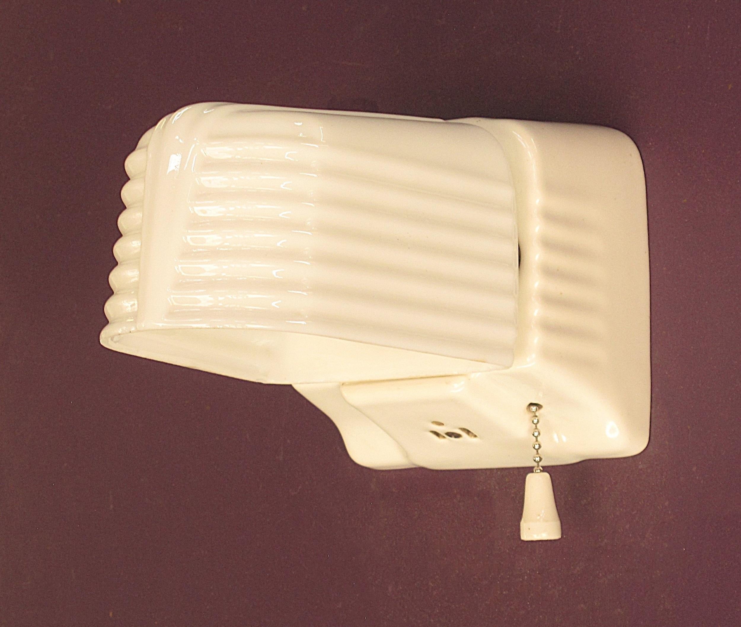 Art Deco Pair 1930s Vintage Bathroom Wall Sconce Lights priced for 1 pair w/2 pr availabl