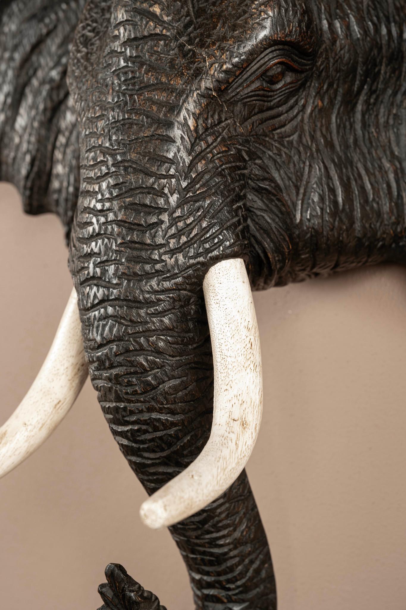 Pair 1940s Continental Elephant Head Sconces For Sale 2