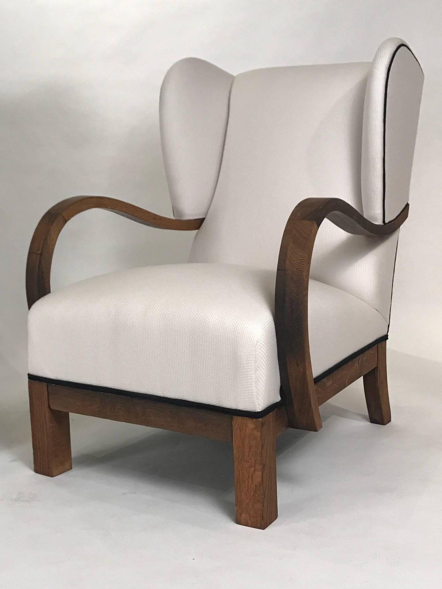 Mid-20th Century Pair of Art Deco Danish Modern Armchairs