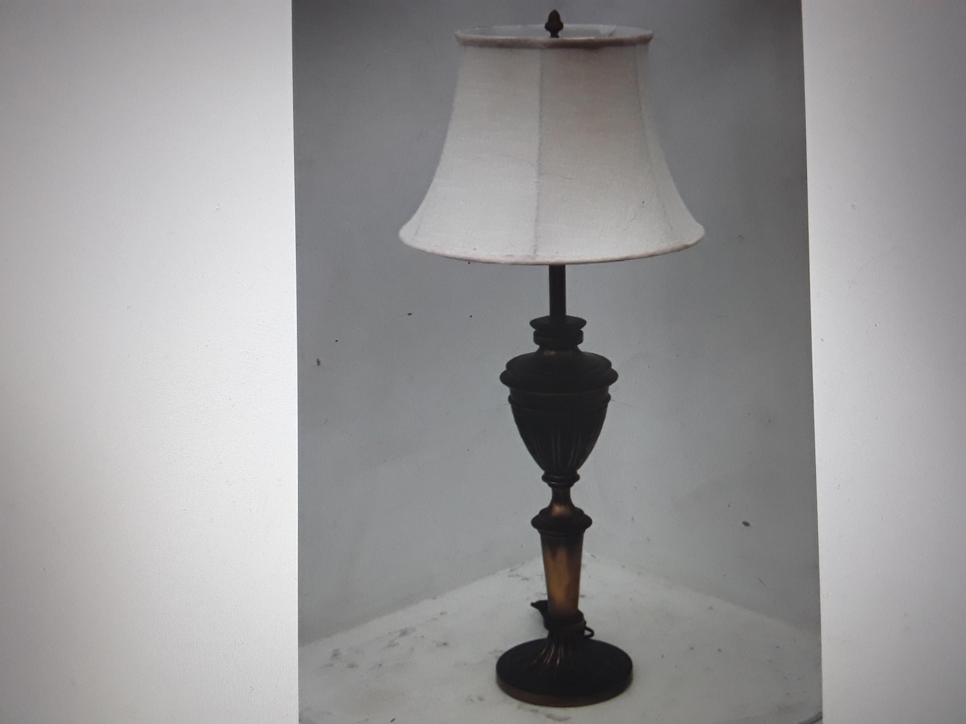American Pair 1940's Neoclassic Italian Provincial Table Lamps For Sale