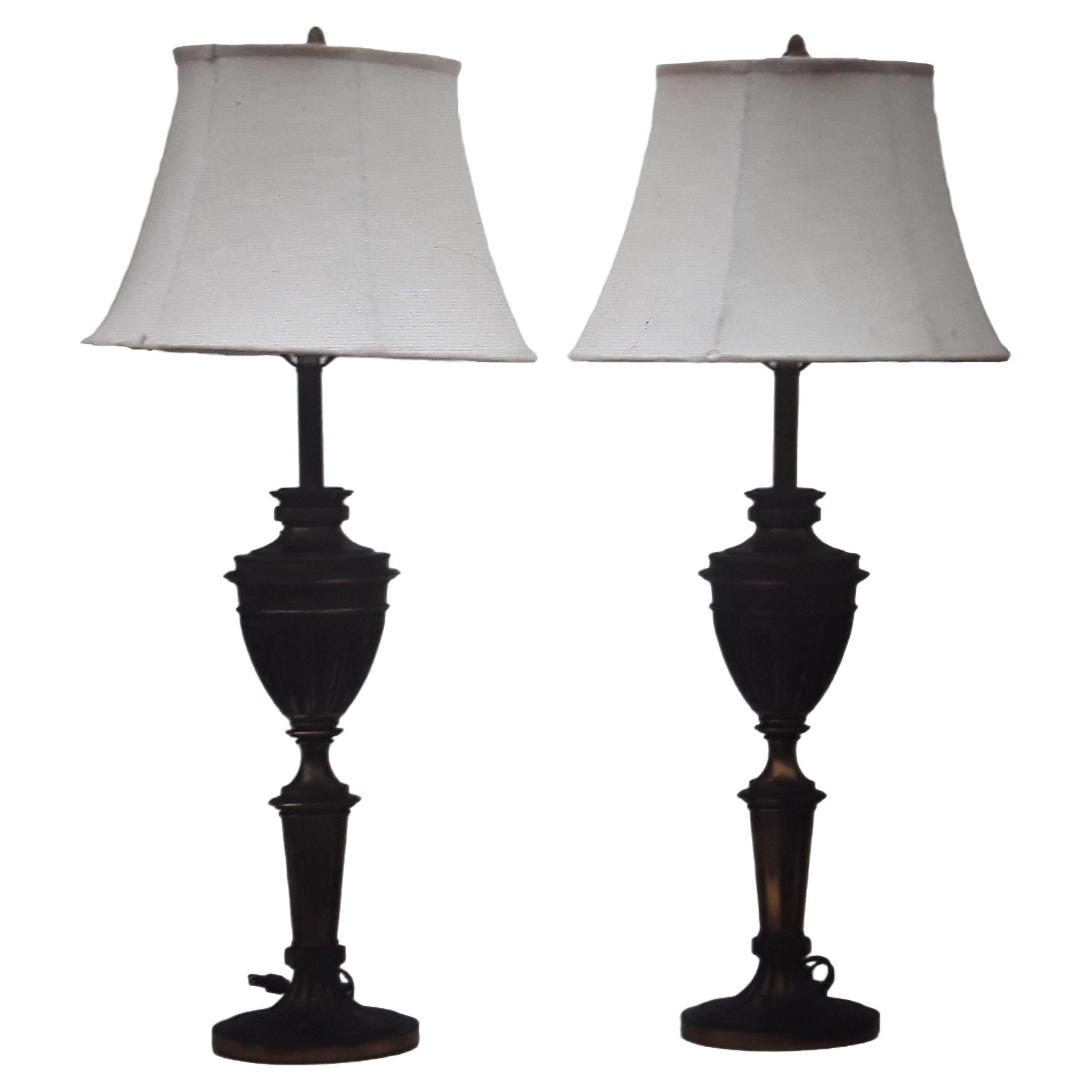 Pair 1940's Neoclassic Italian Provincial Table Lamps