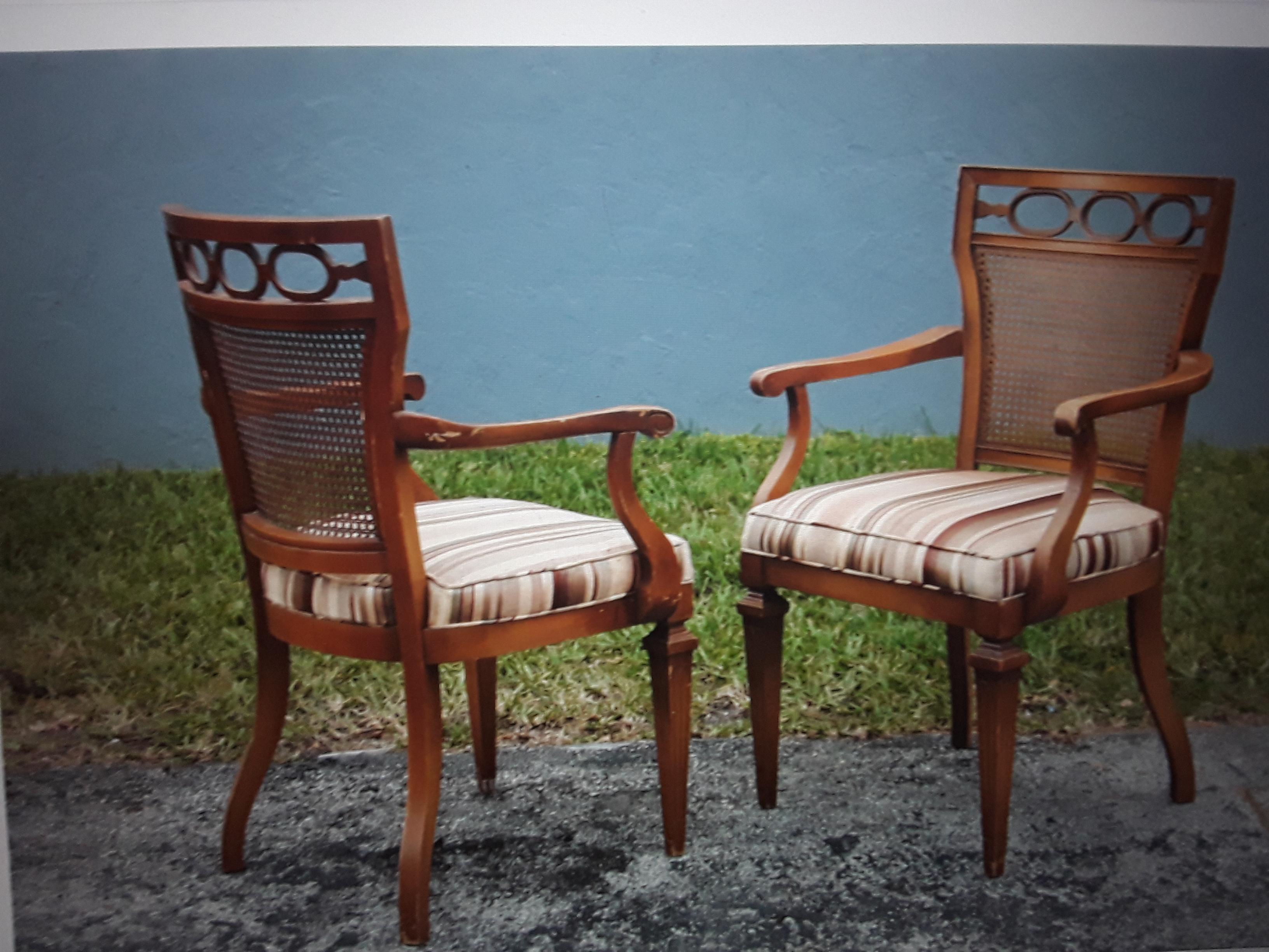 Pair 1940's Neoclassical style Occasional/ Accent/ Side Chairs For Sale 4