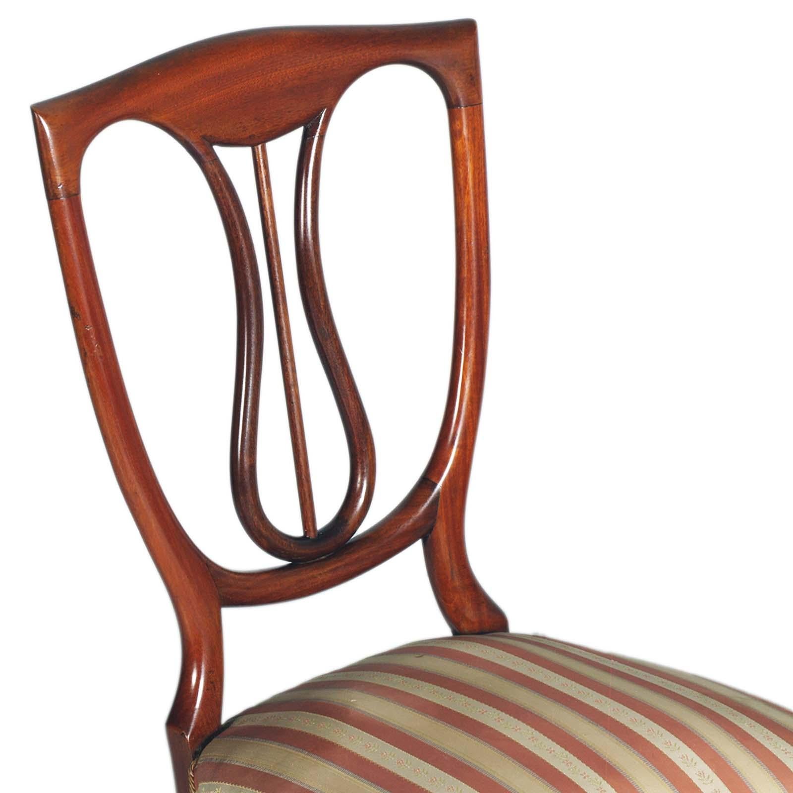 italien Paire de chaises d'entrée des années 1940 en acajou Melchiorre Bega attribuée, Springs Seat en vente