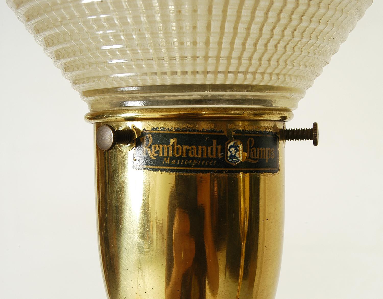 rembrandt brass lamp