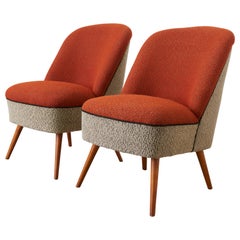 Pair 1950s Cocktail Club Chairs, Switzerland