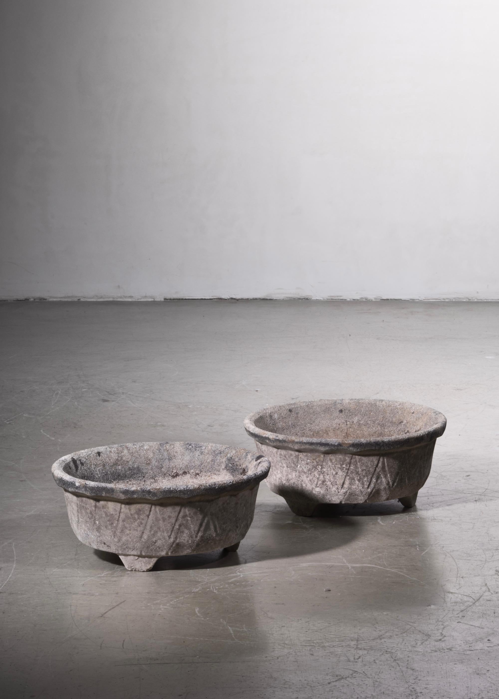 Pair 1950s French Outdoor Garden Pots For Sale at 1stDibs