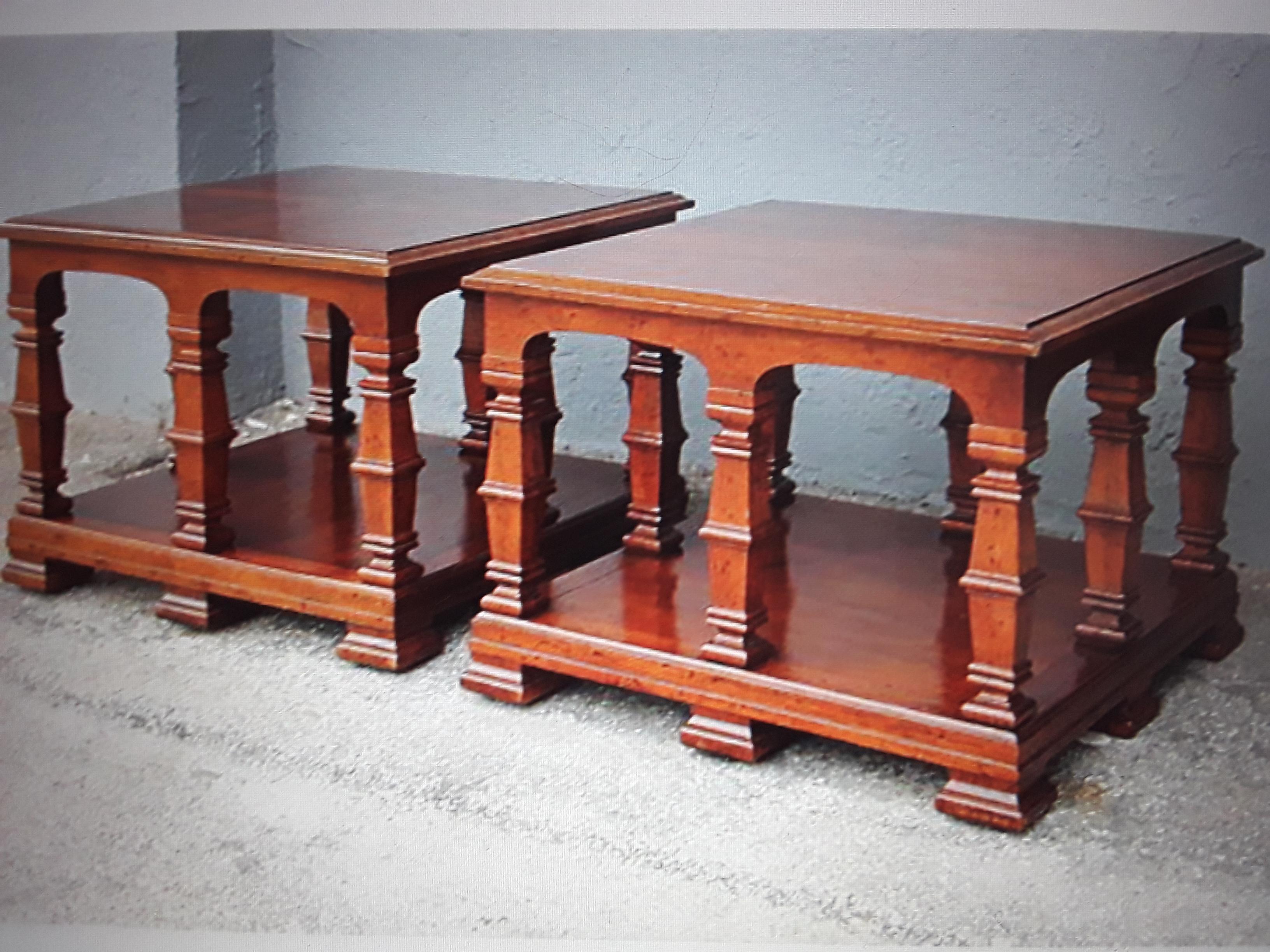 Pair 1950's Hollywood Regency Heritage End Tables In Good Condition For Sale In Opa Locka, FL