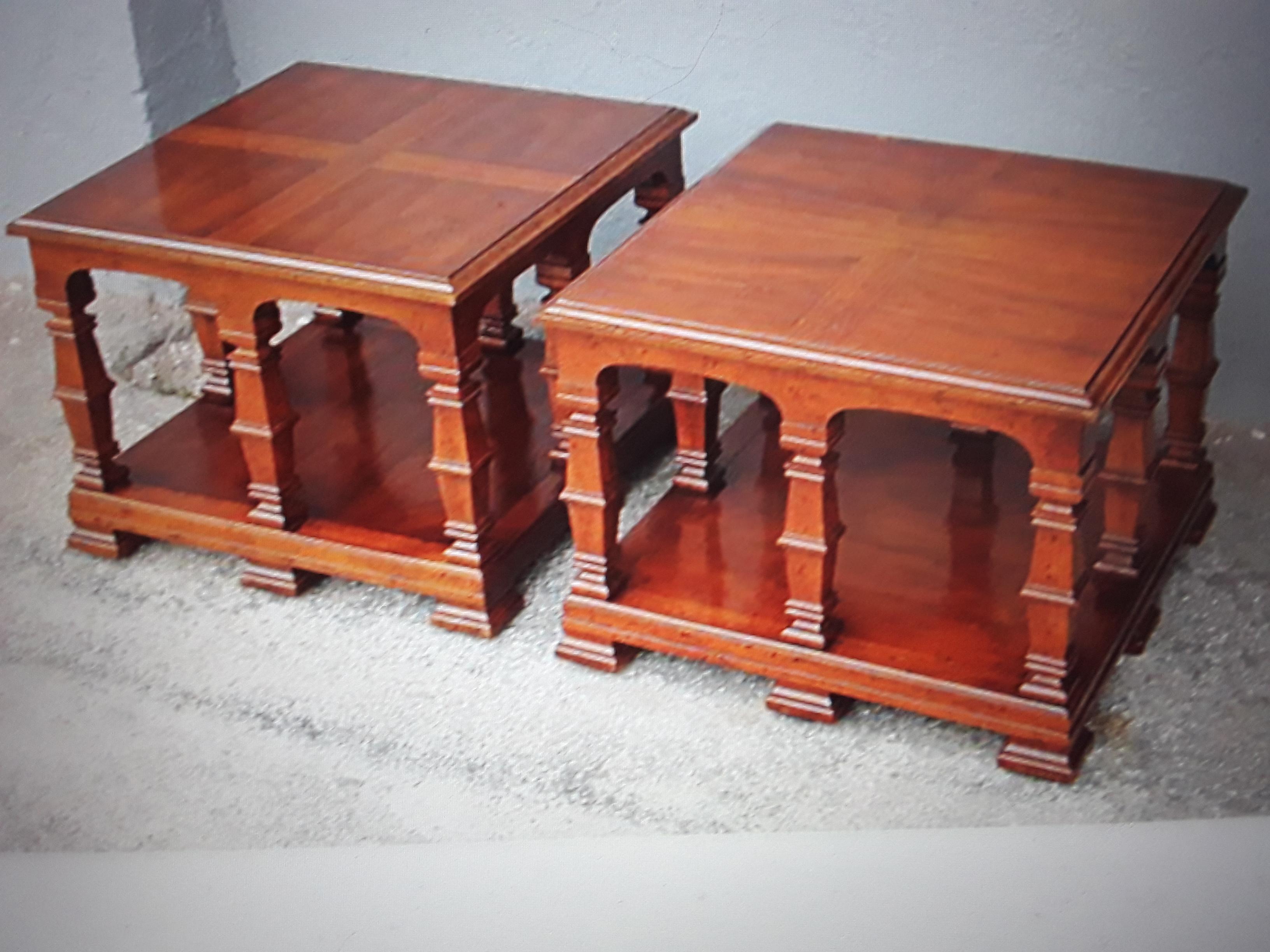 Mid-20th Century Pair 1950's Hollywood Regency Heritage End Tables For Sale